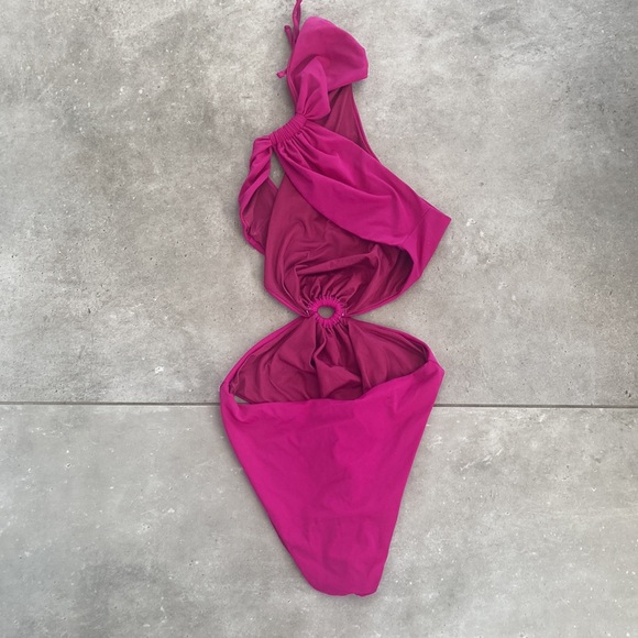 AGUA BENDITA magenta purple monokini swimsuit, size large - Picture 6 of 8